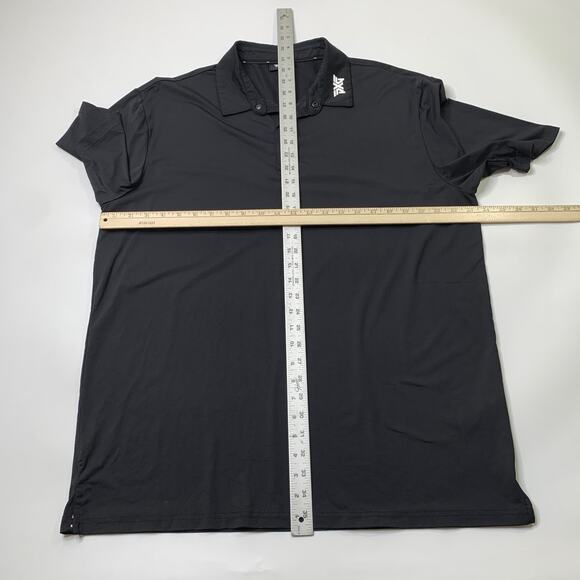 PXG Shirt Mens L Large Black Snap Button Polo Stretch Nylon Parsons Xtreme Golf - Picture 5 of 9